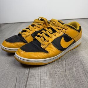 Nike Dunk Low "Goldenrod" Black/Yellow Iowa Men's Size 14 DD1391-004 Pirates C